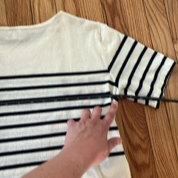 Kule Baha Ivory and Navy striped Tee Shirt - Picture 6 of 6